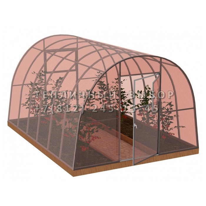 Теплица из поликарбоната-фито Усиленная Арочная 3х4 h=2.1 м профиль 30х30 мм